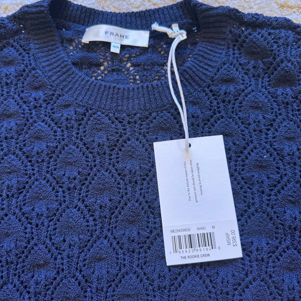 Frame Denim Medium Sweater Rookie Crewneck Style BNWT $398 MSRP - Picture 7 of 8